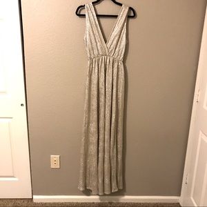 Lulu’s Gold Floor Length Formal Event Dress